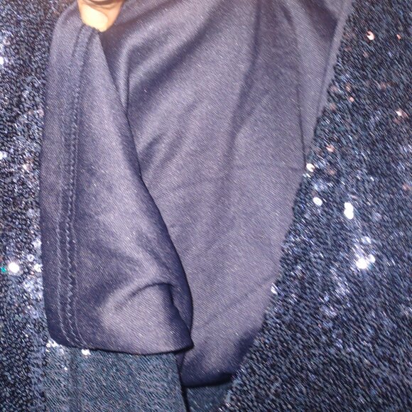 Navy Blue sequined mini dress - Picture 4 of 5